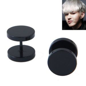 Earrings ~ Per Pair ~ Moon ~ Ear Studs ~ Black